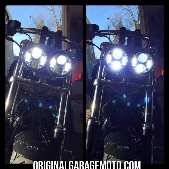 Harley-Davidson Fat Bob FXDF chrome OG LED headlights