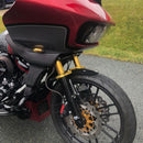 Harley-Davidson front fork brace with carbon fiber fender for 21-inch wheel