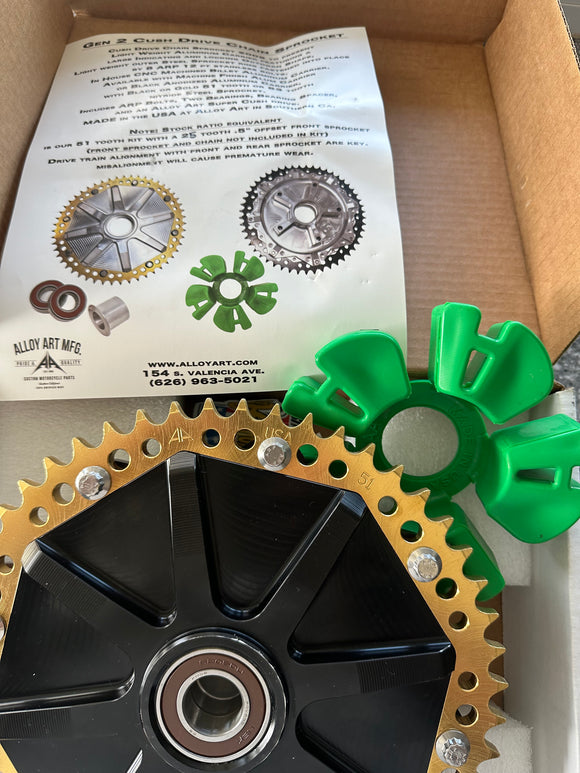 ALLOY ART Cush Drive Sprocket - Black - 51 Tooth