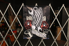 PRAYER HANDS GARAGE BANNER