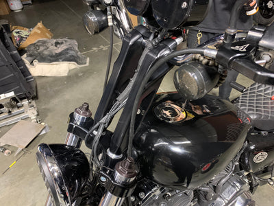 Sportster 48 Triple Tree for using standard Harley Davidson 3.5" Risers or Handlebar clamps