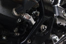 Installed image of M8 softail brake linkage for 2018-2025 FXLRS FXLRST Low Rider S ST and M8 Softail Models along with ARP hardware by Speed-Kings Cycle
