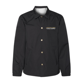 Speed Kings Have Heart Waterproof Coaches Jacket in Black Front Side Snap Up