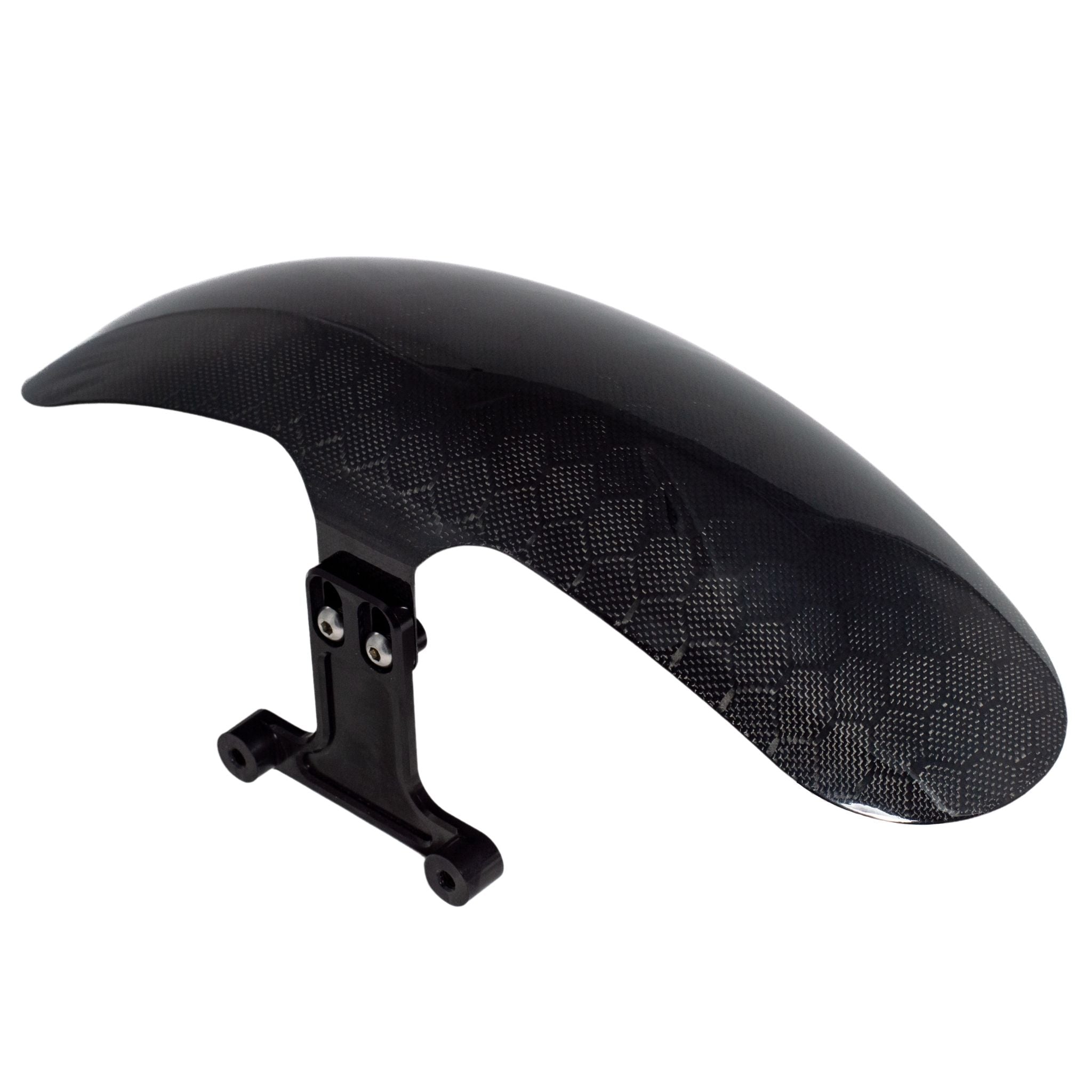 Carbon fiber front fender for Indian Challenger — black honeycomb finish