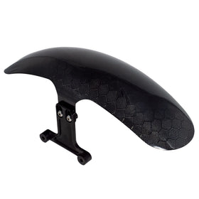 Carbon fiber front fender for Indian Challenger — black honeycomb finish