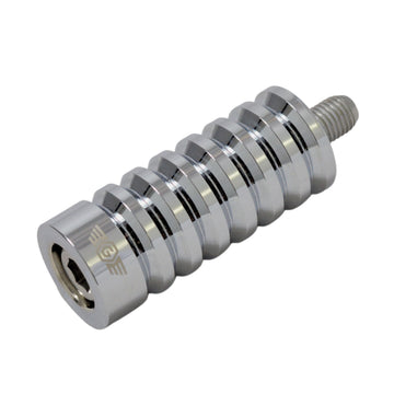 OG Shifter Peg, chrome V-grooved aluminum, fits Harley‑Davidson