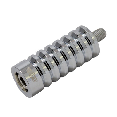OG Shifter Peg, chrome V-grooved aluminum, fits Harley‑Davidson