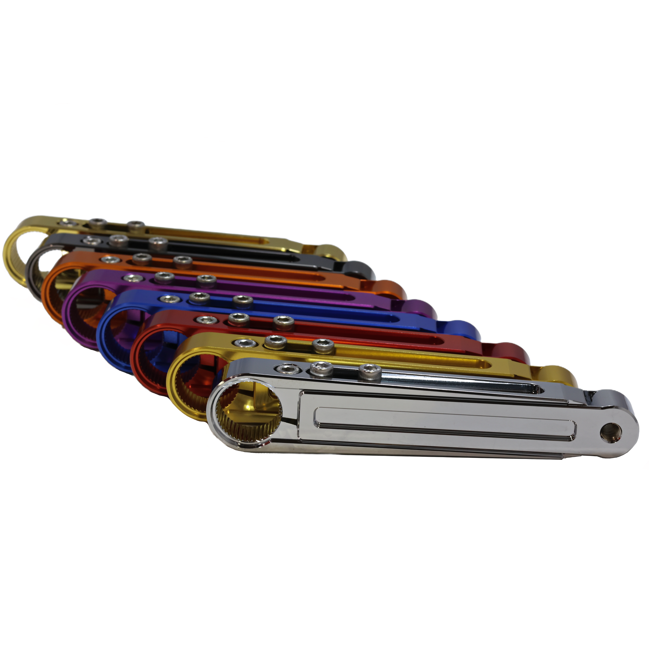 M8 Softail adjustable anodized brake arm, multi-color