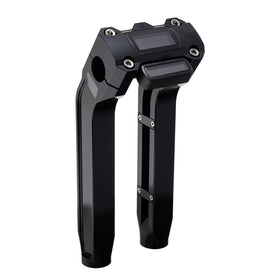 OG Black 10.5 inch Pull Back Risers with Black Digital Gauge Cut Out Top Clamp