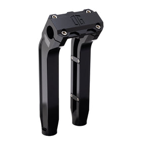 OG Black 10.5 inch Pull Back Risers with Black Standard Top Clamp