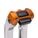 OG Aluminum 10.5 inch Straight Risers with Orange Digital Gauge Cut Out Top Clamp