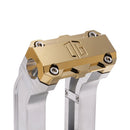 OG Aluminum 10.5 inch Straight Risers with Gold Plating Standard Top Clamp