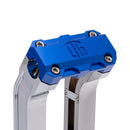 OG Chrome 10.5 inch Straight Risers with Blue Standard Top Clamp