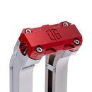 OG Chrome 10.5 inch Straight Risers with Red Standard Top Clamp