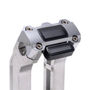OG Aluminum 2 inch Straight Risers with Chrome Digital Gauge Cut Out Top Clamp