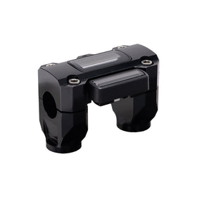 OG Black 2 inch Straight Risers with Black Digital Gauge Cut Out Top Clamp