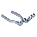 Aluminum remote reservoir mounts for 2009‑up touring motorcycles