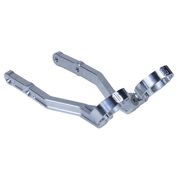 Aluminum remote reservoir mounts for 2009‑up touring motorcycles