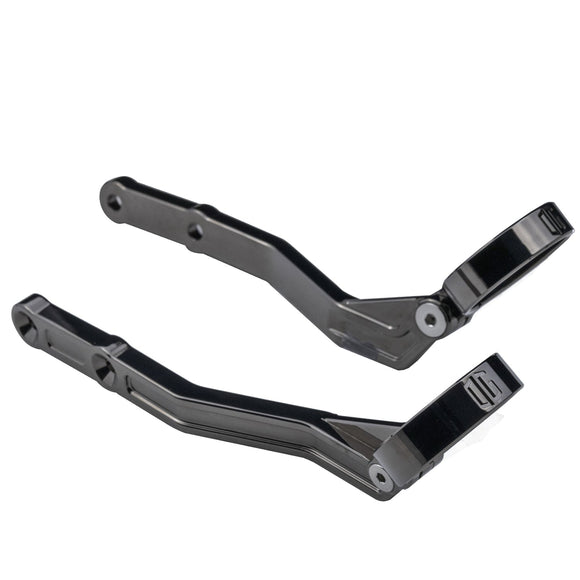 Black remote reservoir mounts for 2009-up Touring motorcycles
