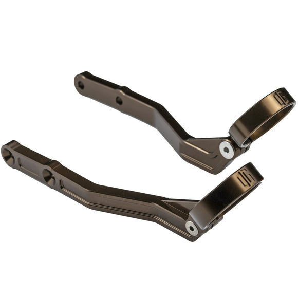 OG 2009 touring motorcycle remote reservoir mounts in bronze (pair)