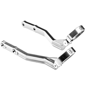 Chrome remote reservoir mounts for touring motorcycles (pair)