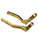 Gold-plated remote reservoir mounts for 2009-up touring motorcycles