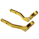 Gold anodized remote reservoir mounts for touring motorcycles