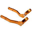 Orange anodized motorcycle remote reservoir mounts (pair)