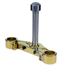 Gold-plated lower triple tree clamp for 2014-2023 touring motorcycles