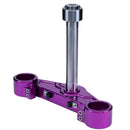 Purple anodized lower triple tree for Harley Touring 2014-2023