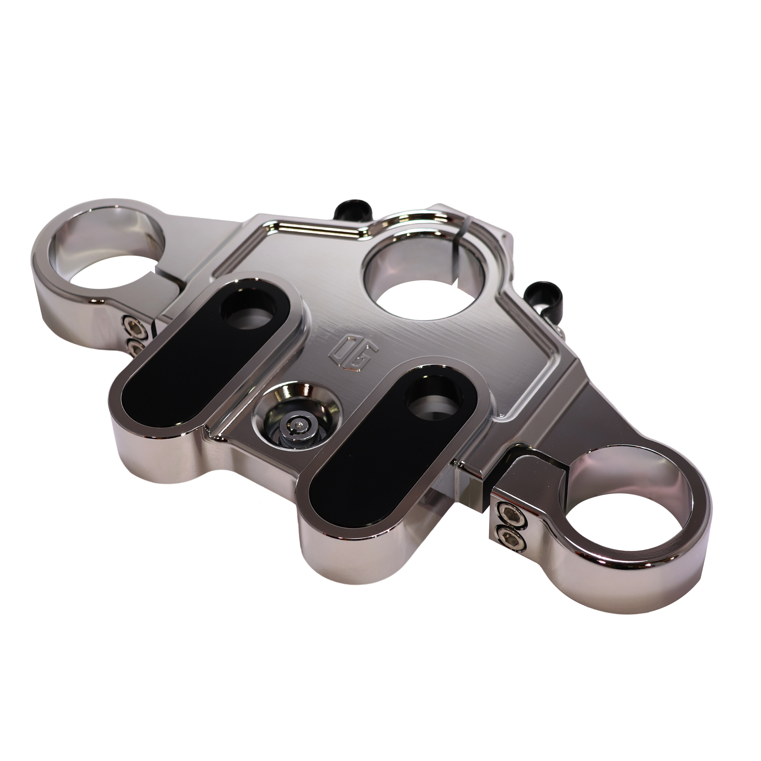 Chrome top triple tree for 2014-up Harley Touring motorcycles