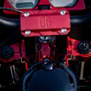 Red anodized OG touring top triple tree motorcycle clamp