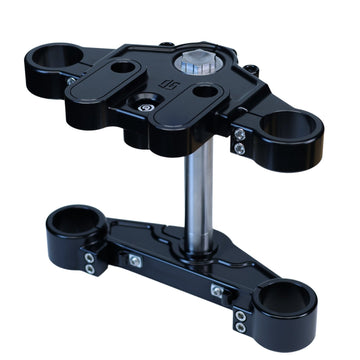 OG 2014‑Up Touring Triple Trees kit — Original Garage Moto black CNC top tree for Harley‑Davidson Touring