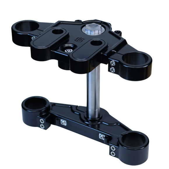 OG 2014‑Up Touring Triple Trees kit — Original Garage Moto black CNC top tree for Harley‑Davidson Touring