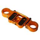 Orange anodized top triple tree clamp for 2020 Harley Softail Lowrider S