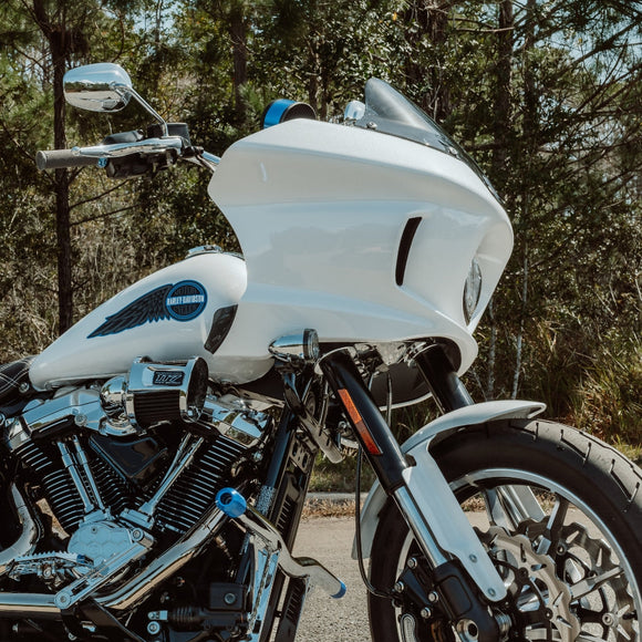 OG 2020-Up Softail Lowrider S & ST Triple Trees kit installed on a 2026 Softail Low Rider ST FXLRST
