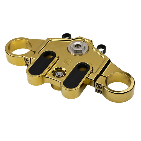 Gold-plated top triple tree clamp for 2023 Touring CVO motorcycle