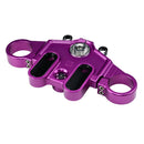 Purple billet aluminum top triple tree clamp for CVO touring motorcycle