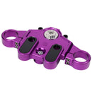 Purple anodized motorcycle triple tree top clamp