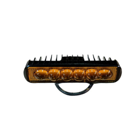 6-LED amber light bar with black housing