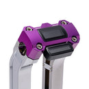 OG Chrome 6.5 inch Pull Back Risers with Purple Digital Gauge Cut Out Top Clamp