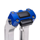 OG Aluminum 6.5 inch Straight Risers with Blue Digital Gauge Cut Out Top Clamp