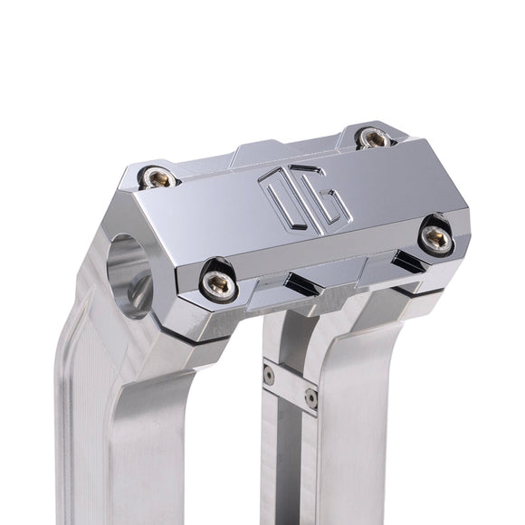 OG Aluminum 6.5 inch Straight Risers with Chrome Standard Top Clamp