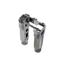 6.5-inch chrome straight riser motorcycle handlebar clamp