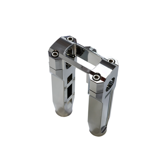 6.5-inch chrome straight riser motorcycle handlebar clamp
