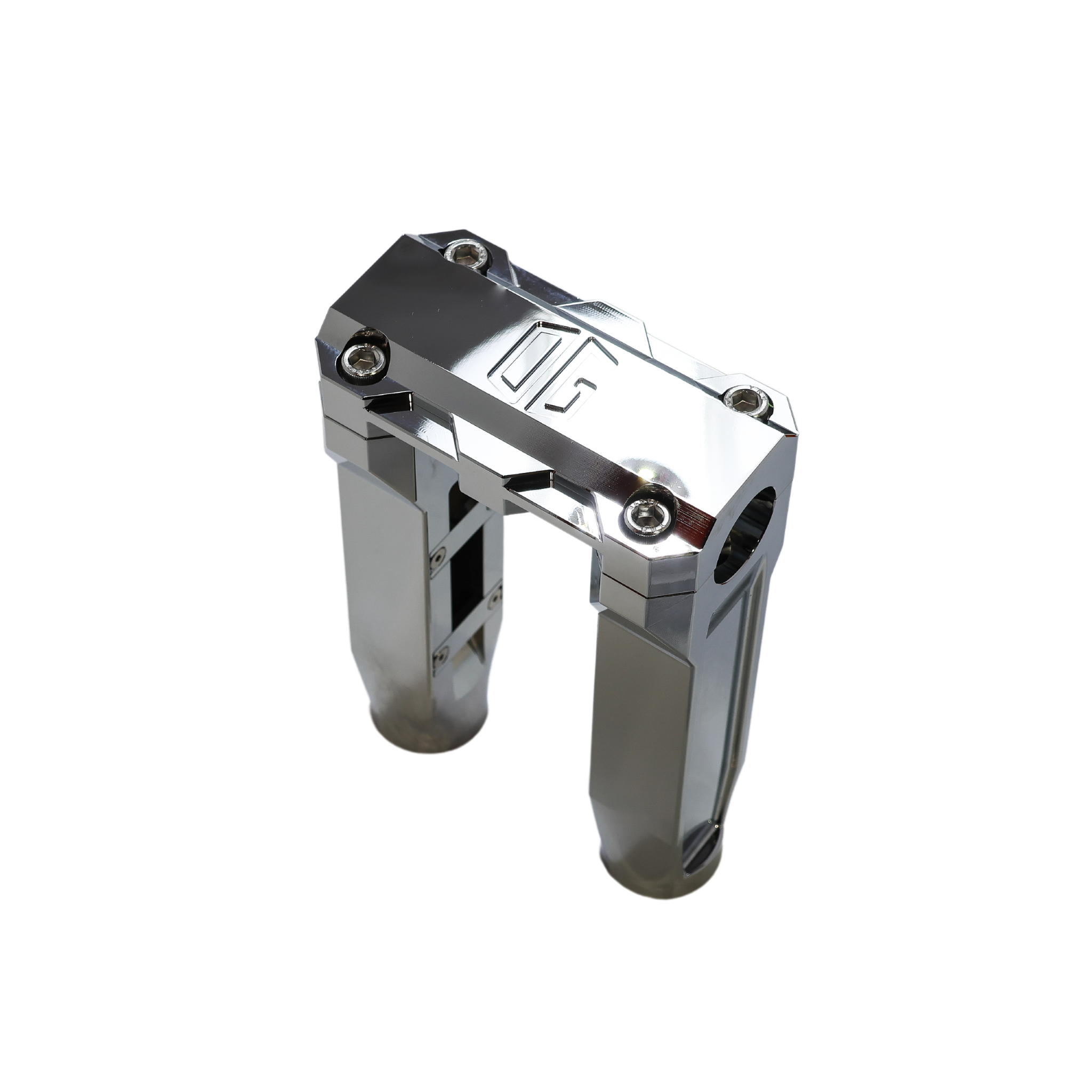 OG 6.5 chrome straight riser handlebar clamp