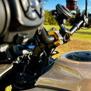 OG 7.5 gold pull-back handlebar risers for Pan America motorcycle