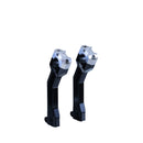 OG 7.5 Pan‑America pull‑back motorcycle handlebar risers, black aluminum
