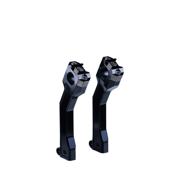 OG 7.5 Pan‑America pull‑back handlebar risers, black chrome