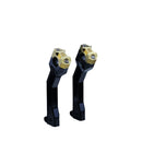 OG 7.5 Pan America pull-back handlebar risers, black with gold-plated top caps